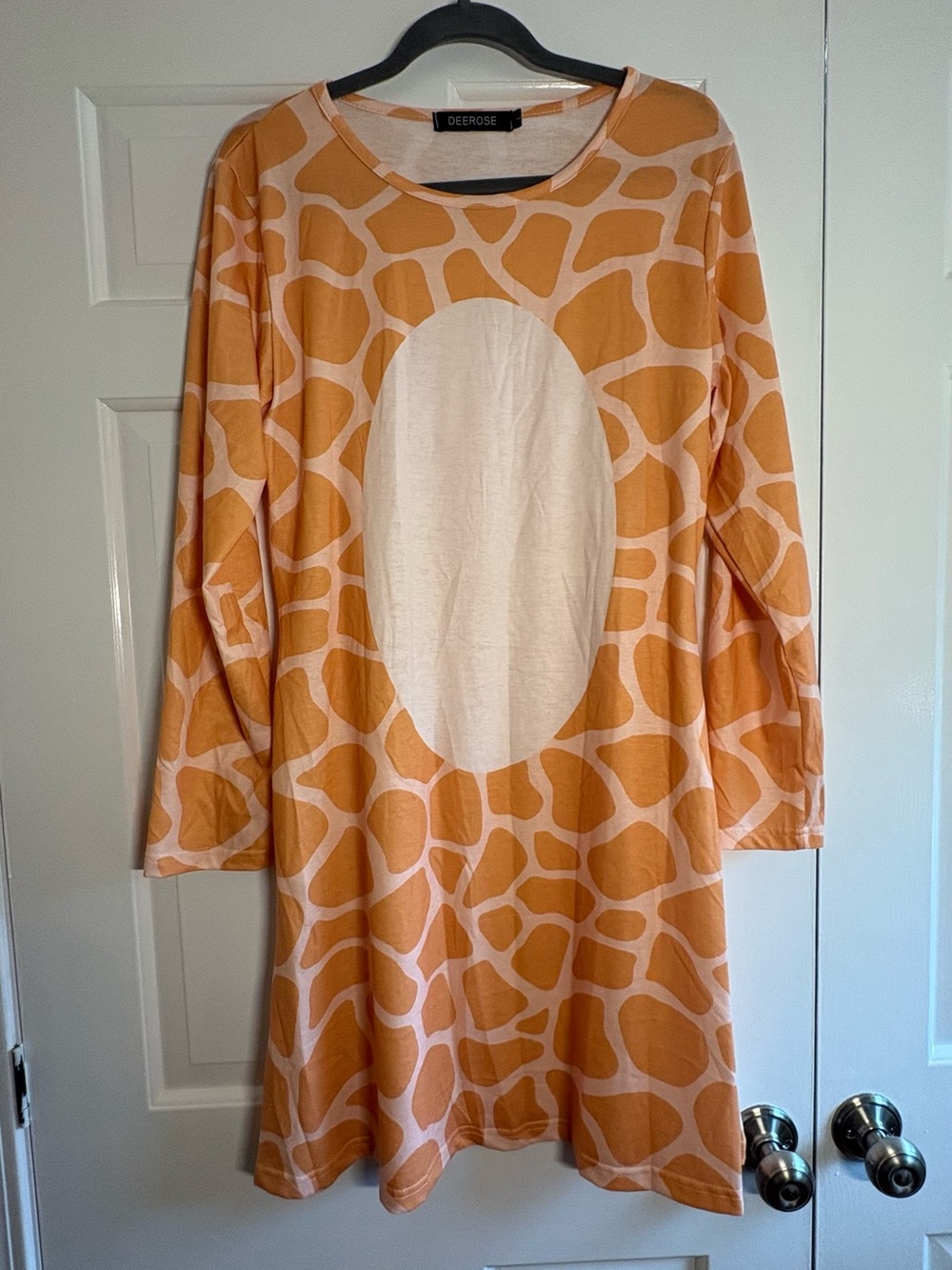 Giraffe Costume!🦒🧡👯‍♀️ Long Sleeve Dress with Ears Headband - Picture 6 of 11
